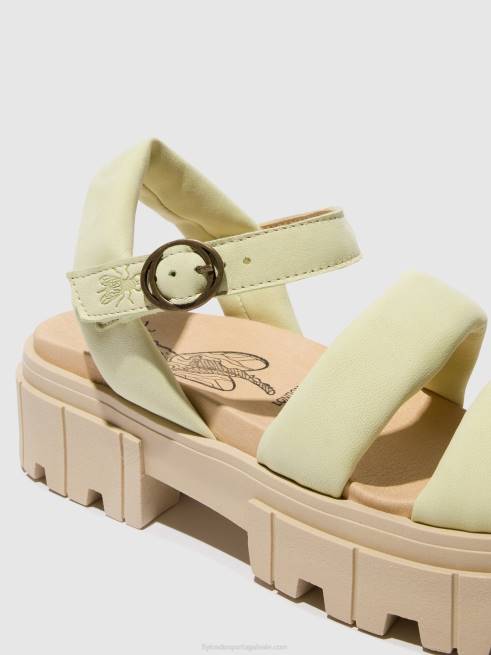 amarelo claro L02L549 sandália rasteira jela864 Fly London mulheres