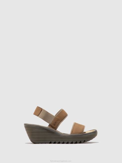 areia L02L431 sandália rasteira yaco416 Fly London mulheres