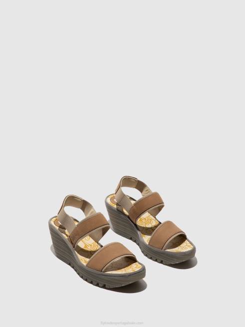 areia L02L431 sandália rasteira yaco416 Fly London mulheres