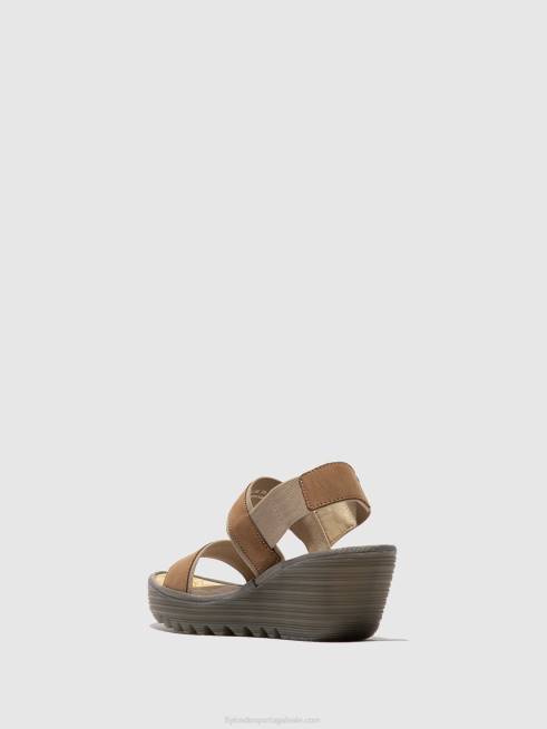 areia L02L431 sandália rasteira yaco416 Fly London mulheres