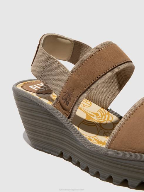 areia L02L431 sandália rasteira yaco416 Fly London mulheres