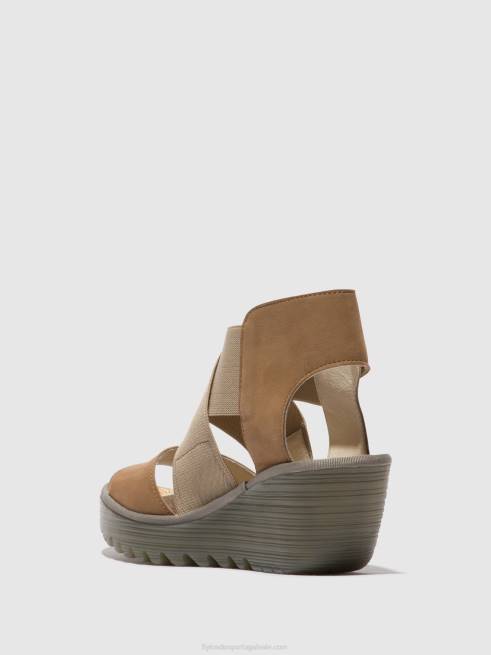 areia L02L487 sandálias cruzadas yuba385 Fly London mulheres