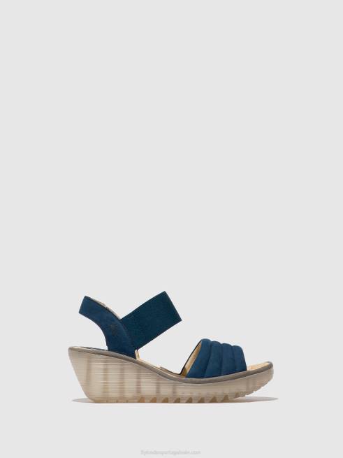 azul L02L433 sandálias sling back yiko414 Fly London mulheres