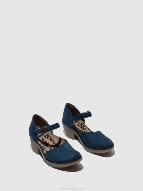 azul L02L492 sandália fivela wifo440 Fly London mulheres