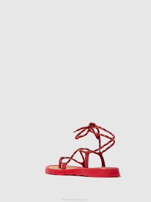 batom vermelho L02L553 sandália com cadarço tace874 Fly London mulheres