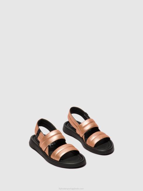 blush dourado L02L458 sandália rasteira tofy941 Fly London mulheres