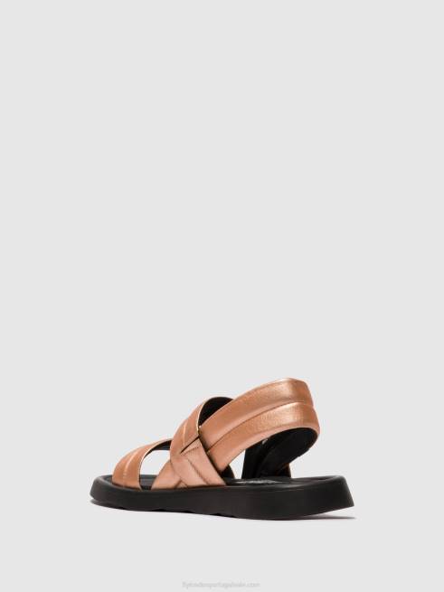 blush dourado L02L458 sandália rasteira tofy941 Fly London mulheres