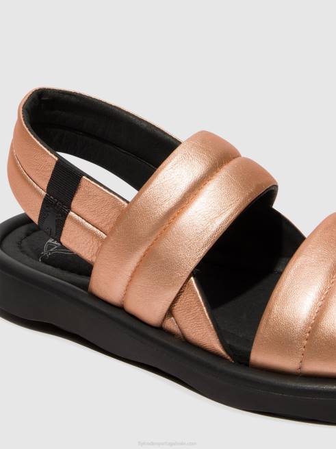 blush dourado L02L458 sandália rasteira tofy941 Fly London mulheres