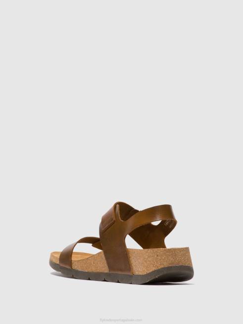 camelo L02L583 sandália rasteira ceke722 Fly London mulheres