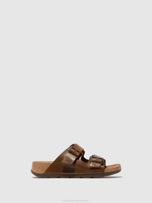 camelo L02L595 sandália fivela caja721 Fly London mulheres