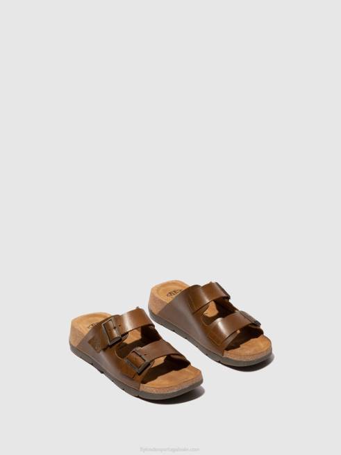 camelo L02L595 sandália fivela caja721 Fly London mulheres