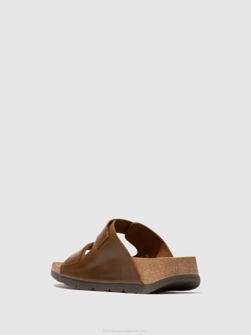 camelo L02L595 sandália fivela caja721 Fly London mulheres