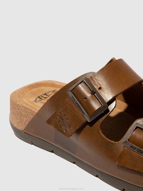 camelo L02L595 sandália fivela caja721 Fly London mulheres