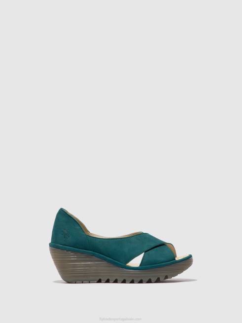 cerceta L02L559 sandálias cruzadas yoma307 Fly London mulheres