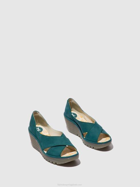 cerceta L02L559 sandálias cruzadas yoma307 Fly London mulheres