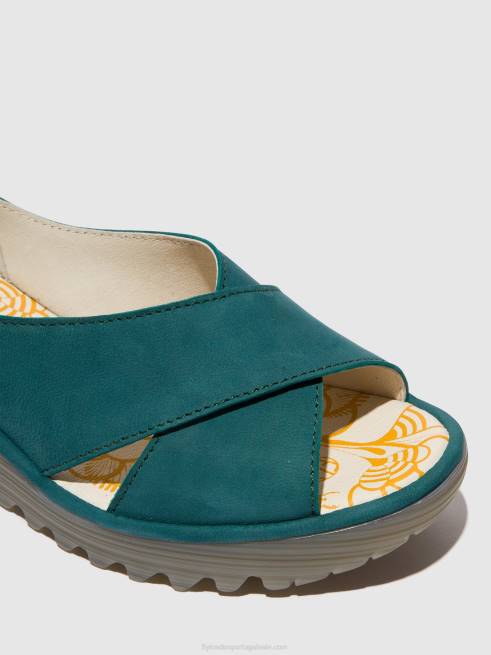 cerceta L02L559 sandálias cruzadas yoma307 Fly London mulheres