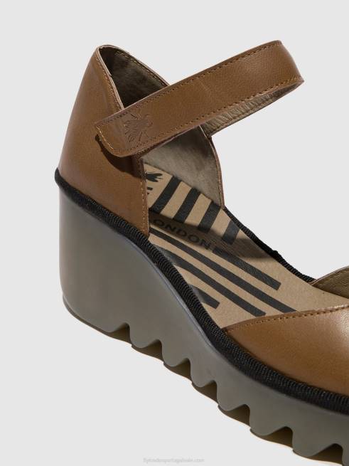 chão L02L511 sandália tira no tornozelo biso305 Fly London mulheres