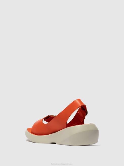 coral L02L585 sandálias sling back berk754 Fly London mulheres