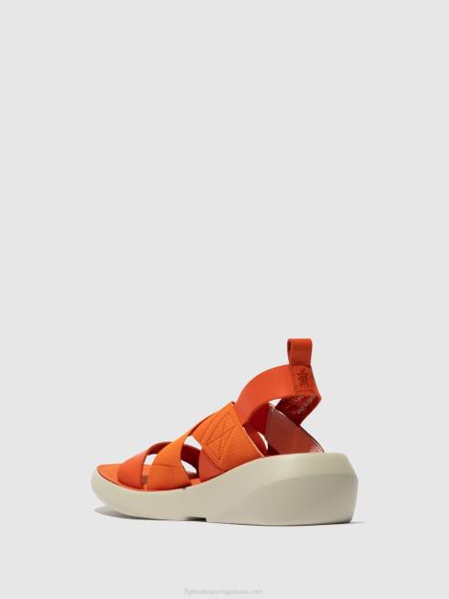 coral L02L590 sandálias cruzadas baji848 Fly London mulheres