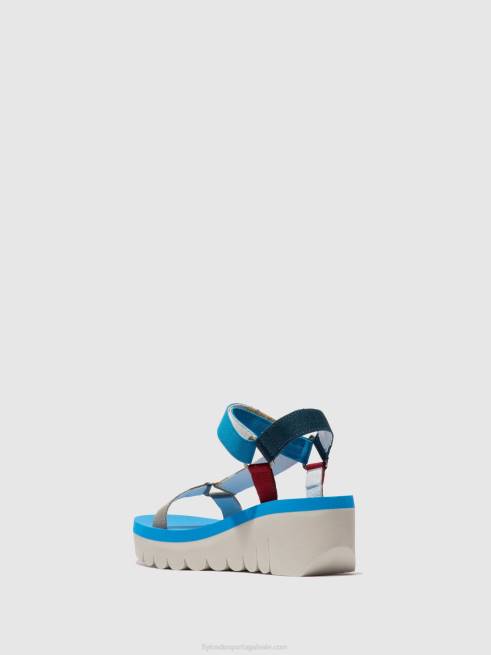 cupido multi (azul) L02L598 sandálias de velcro yefa726 Fly London mulheres