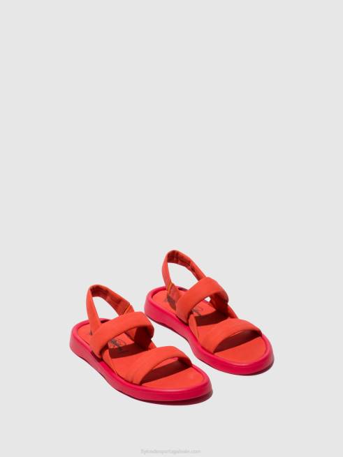 diabo vermelho L02L540 sandália rasteira tera873 Fly London mulheres