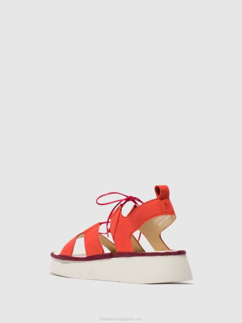 diabo vermelho L02L575 sandália de tiras caio363 Fly London mulheres