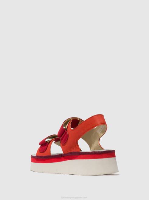 diabo vermelho/batom vermelho L02L577 sandália rasteira cori377 Fly London mulheres