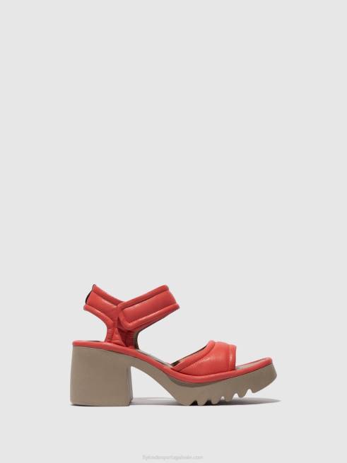 framboesa L02L402 sandálias de velcro mank433 Fly London mulheres