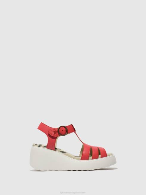 framboesa L02L415 sandália tira t duma955 Fly London mulheres