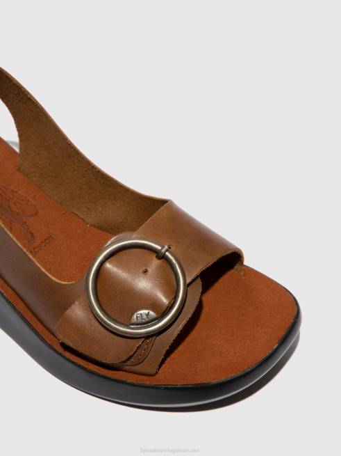 freio camelo L02L602 sandálias sling back berk754 Fly London mulheres