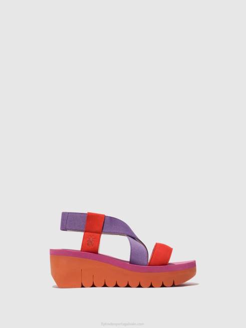 laranja (viola) L02L442 sandália rasteira yabi922 Fly London mulheres