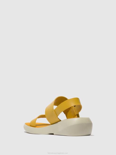 mostarda L02L469 sandálias sling back bani739 Fly London mulheres