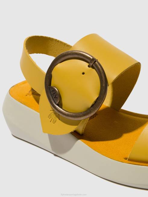 mostarda L02L469 sandálias sling back bani739 Fly London mulheres