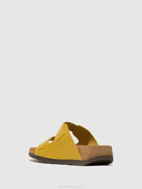 mostarda L02L501 sandália fivela caja721 Fly London mulheres