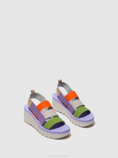 multi (viola) L02L425 sandálias de tiras yere847 Fly London mulheres