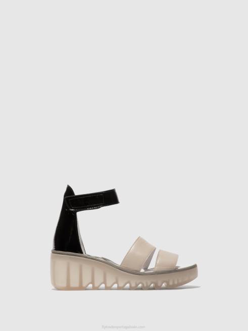 nuvem/preto L02L427 sandálias de tiras bono290 Fly London mulheres