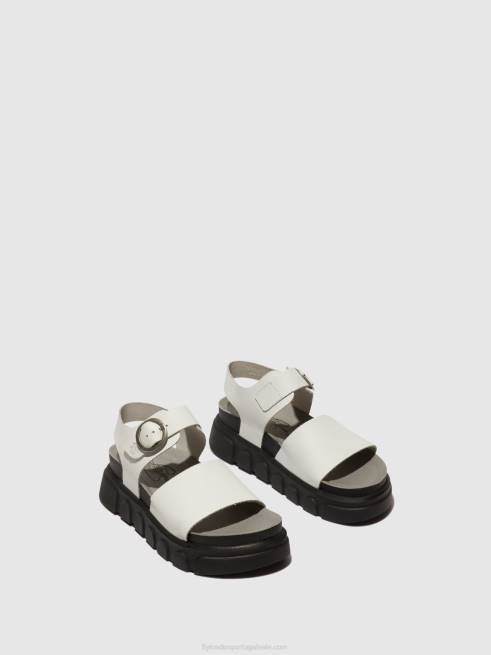 off white L02L507 sandália com tira no tornozelo cre947 Fly London mulheres
