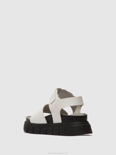 off white L02L507 sandália com tira no tornozelo cre947 Fly London mulheres