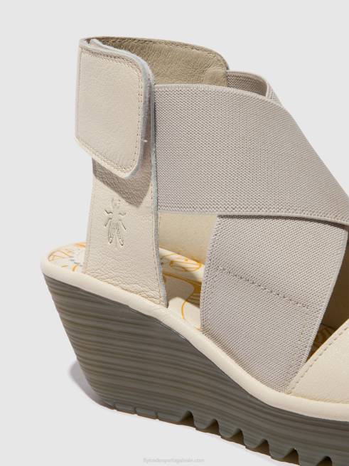 off white L02L558 sandálias cruzadas yuba385 Fly London mulheres