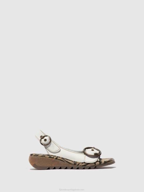 off white L02L614 sandália fivela tram723 Fly London mulheres