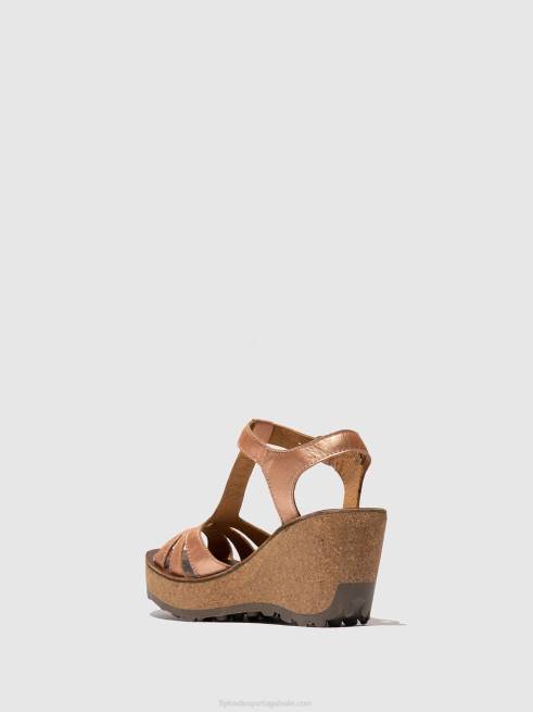 ouro blush ouro L02L523 sandálias com tira em t Fly London mulheres
