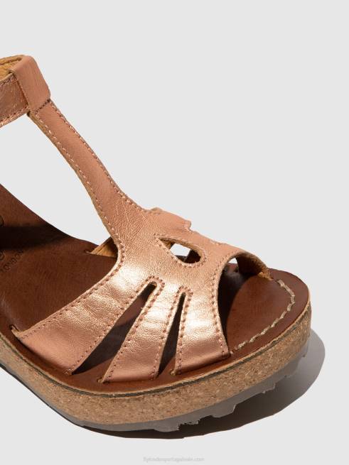 ouro blush ouro L02L523 sandálias com tira em t Fly London mulheres