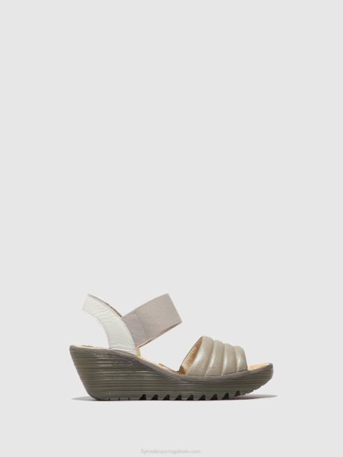prata/esbranquiçado L02L435 sandálias sling back yiko414 Fly London mulheres