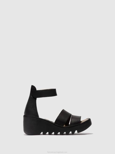 preto L02L430 sandálias de tiras bono290 Fly London mulheres