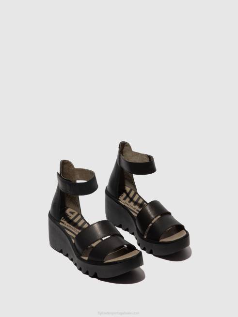 preto L02L430 sandálias de tiras bono290 Fly London mulheres
