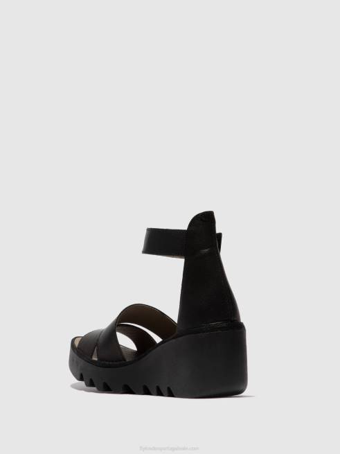 preto L02L430 sandálias de tiras bono290 Fly London mulheres
