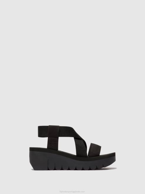 preto L02L445 sandália rasteira yabi922 Fly London mulheres