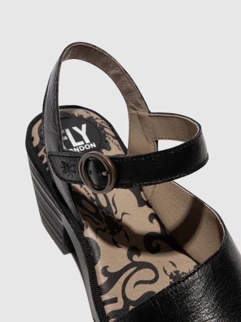 preto L02L453 sandália rasteira wely439 Fly London mulheres