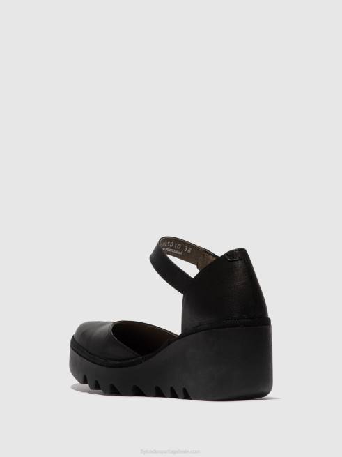 preto L02L512 sandália tira no tornozelo biso305 Fly London mulheres