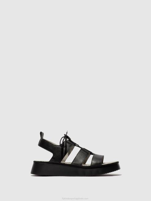 preto L02L573 sandália de tiras caio363 Fly London mulheres